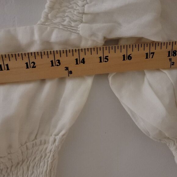 Weworewhat Smocked Romper, Linen white Size S - Picture 9 of 15
